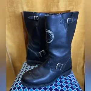 Harley-Davidson | Shoes | Harley Davidson Mens Riding  HARLEY DAVIDSON Men’s Riding Leather Side Zip Boots Size 10 No. 98302 main image 0